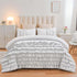 River Ruffles Double Bed Microfibre Comforter With 2 Pillow Covers- Easy care-Hypoallergenic