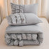 River Ruffles Double Bed Microfibre Comforter With 2 Pillow Covers- Easy care-Hypoallergenic
