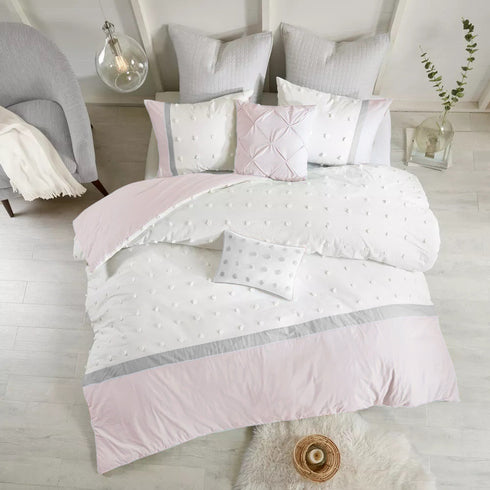 Kai Pom Pom Double Bed Microfiber Winter Comforter With 2 Pillow Covers