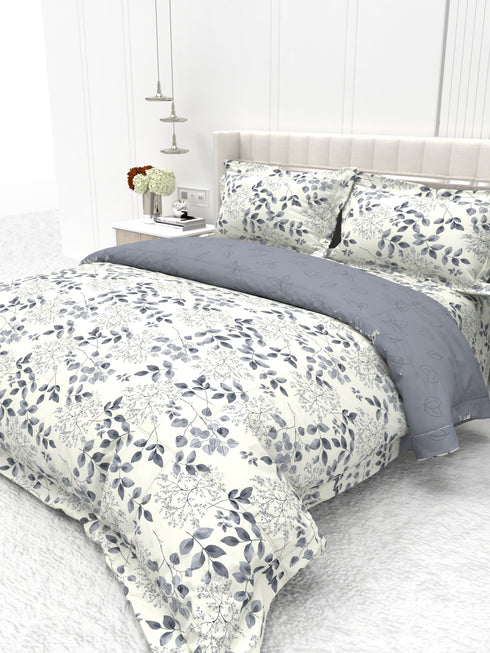 Shelton Reversible Super Winter Comforter and Bedsheet Combo-Soft Micro -Weave Fabric, Winter Season Use-Reusable Bag Pack- Complete Room Set