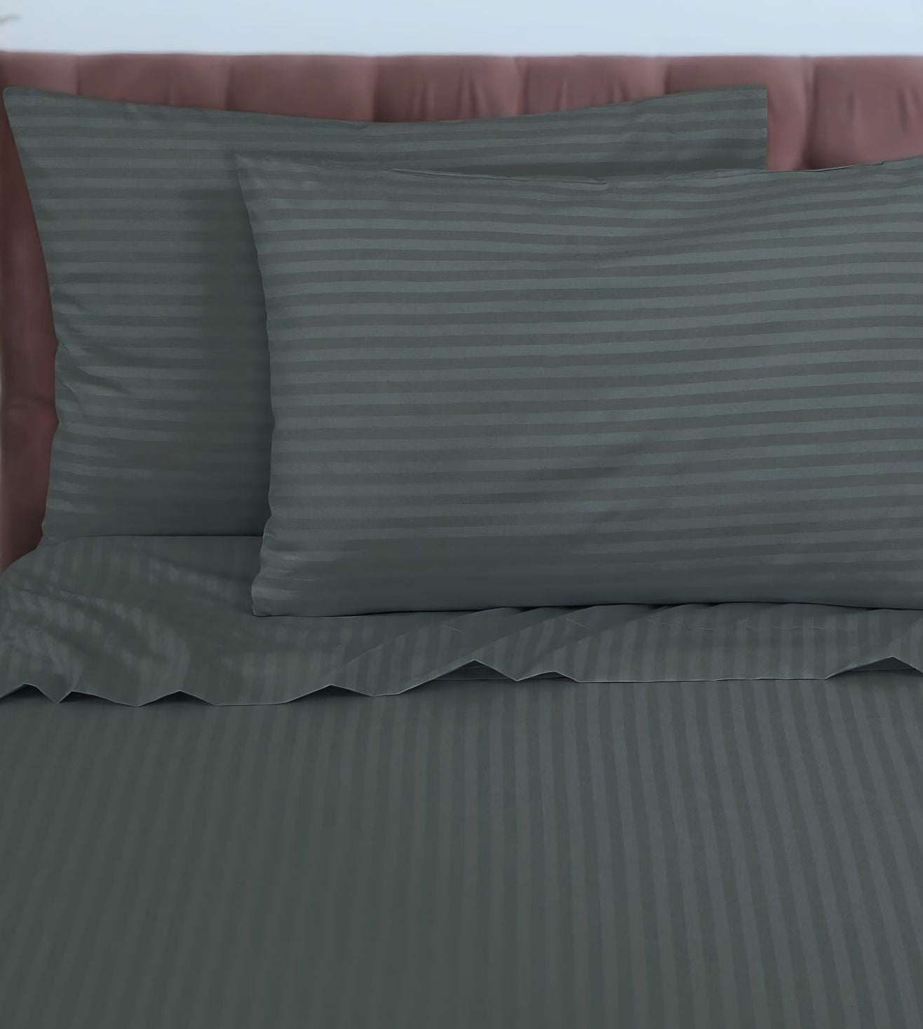 Sapphire 3-Piece 100% Cotton Satin Bedsheet Set - Grey