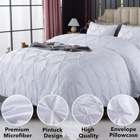 Marquis Luxurious Pinch Pleated Winter Comforter With Pillow Shams