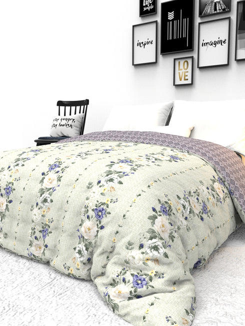 The White moss IDA Luxurious Super Soft AC Reversible Comforter