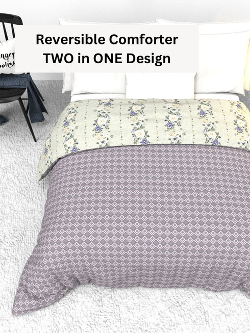 The White moss IDA Luxurious Super Soft AC Reversible Comforter