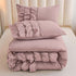 River Ruffles Double Bed Microfibre Comforter With 2 Pillow Covers- Easy care-Hypoallergenic