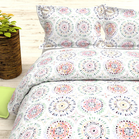 Cider King size Bedsheet With 2 Pillow Covers - 13