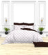 Christie 100% Cotton Striped Satin 220 TC King size Bed Linen Set with 4 Pillow Covers -1