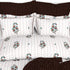 Christie 100% Cotton Striped Satin 220 TC King size Bed Linen Set with 4 Pillow Covers -1