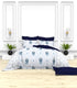 Christie 100% Cotton Striped Satin 220 TC King size Bed Linen Set with 4 Pillow Covers -1
