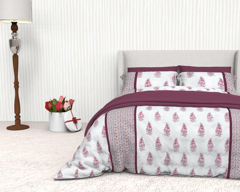 Faith 100% Cotton Satin Double Size Bedsheet with 2 Pillow Covers - Extra Soft - 220 TC Satin Weave - 3