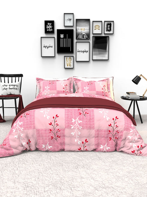 The White Moss Denmark Double bed 100% cotton bedsheet with 2 pillow covers