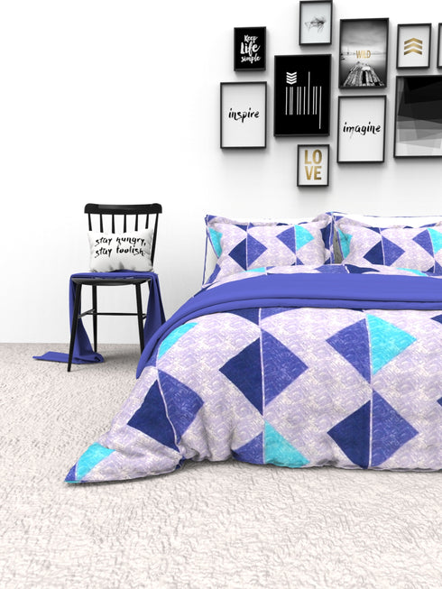 The White Moss Denmark Double bed 100% cotton bedsheet with 2 pillow covers