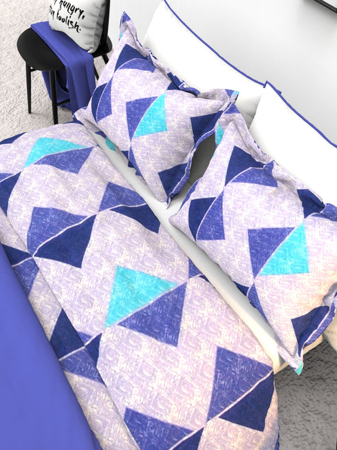 The White Moss Denmark Double bed 100% cotton bedsheet with 2 pillow covers