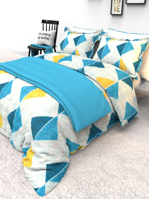 The White Moss Denmark Double bed 100% cotton bedsheet with 2 pillow covers