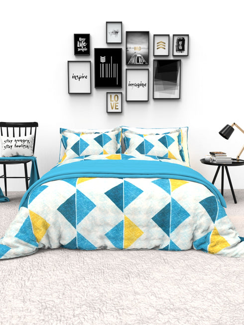 The White Moss Denmark Double bed 100% cotton bedsheet with 2 pillow covers