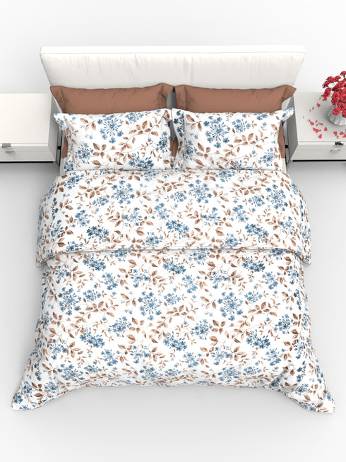 Faith 100% Cotton Satin Double Size Bedsheet with 2 Pillow Covers - Extra Soft - 220 TC Satin Weave - 3