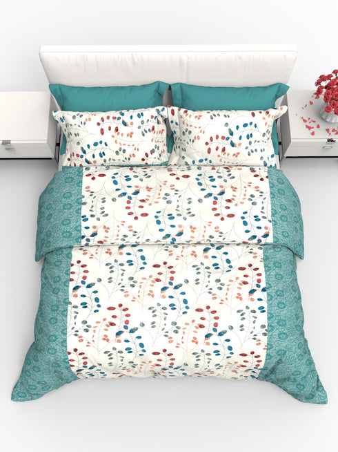 Faith 100% Cotton Satin Double Size Bedsheet with 2 Pillow Covers - Extra Soft - 220 TC Satin Weave - 3