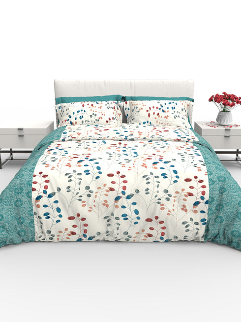 Faith 100% Cotton Satin Double Size Bedsheet with 2 Pillow Covers - Extra Soft - 220 TC Satin Weave - 3