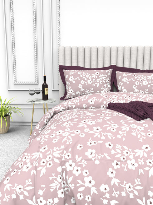 Tuscan Summer 100% Cotton King Size Bedsheet with 2 Pillow Covers -1