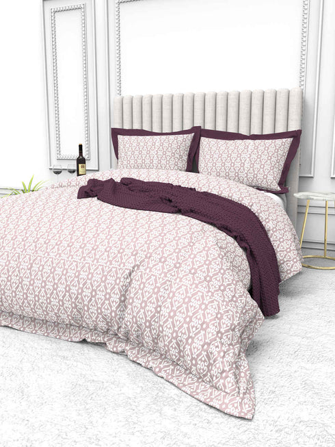 Tuscan Summer 100% Cotton King Size Bedsheet with 2 Pillow Covers -1