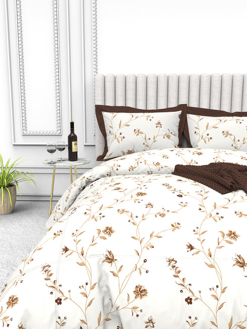 Tuscan Summer 100% Cotton King Size Bedsheet with 2 Pillow Covers -1