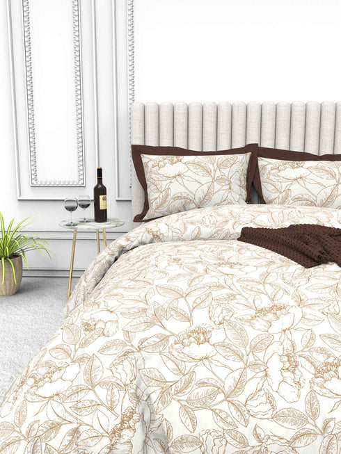 Tuscan Summer 100% Cotton King Size Bedsheet with 2 Pillow Covers -1