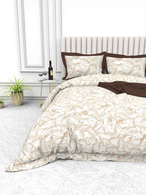 Tuscan Summer 100% Cotton King Size Bedsheet with 2 Pillow Covers -1