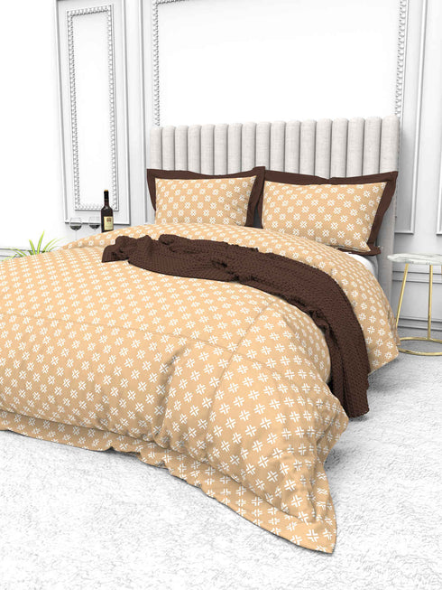 Tuscan Summer 100% Cotton King Size Bedsheet with 2 Pillow Covers -1