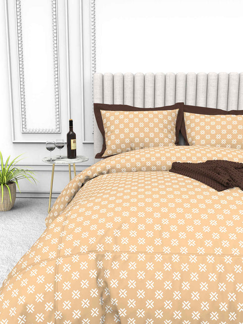 Tuscan Summer 100% Cotton King Size Bedsheet with 2 Pillow Covers -1