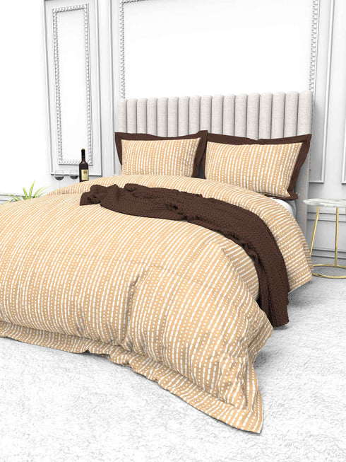 Tuscan Summer 100% Cotton King Size Bedsheet with 2 Pillow Covers -1