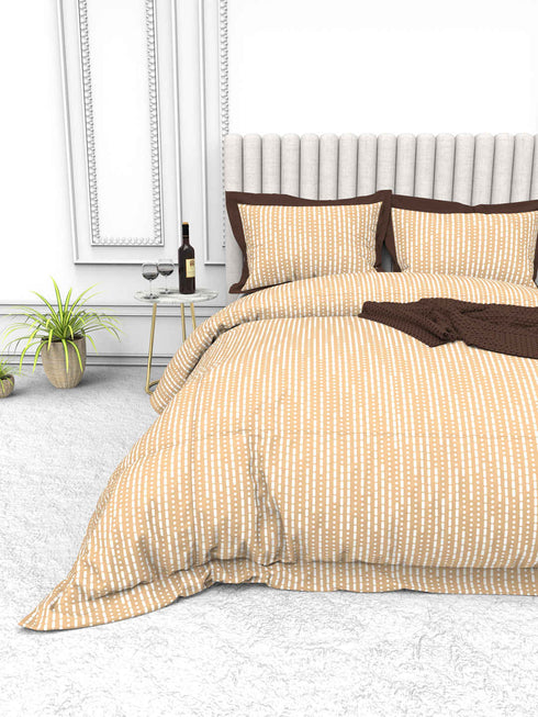 Tuscan Summer 100% Cotton King Size Bedsheet with 2 Pillow Covers -1