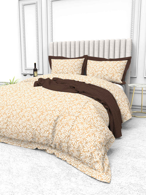 Tuscan Summer 100% Cotton King Size Bedsheet with 2 Pillow Covers -1