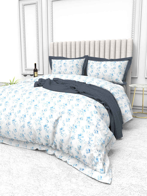 Tuscan Summer 100% Cotton King Size Bedsheet with 2 Pillow Covers -2