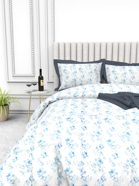 Tuscan Summer 100% Cotton King Size Bedsheet with 2 Pillow Covers -2