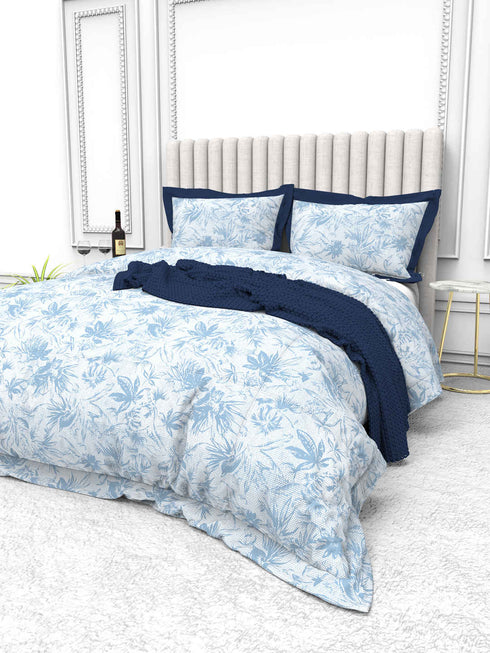 Tuscan Summer 100% Cotton King Size Bedsheet with 2 Pillow Covers -2