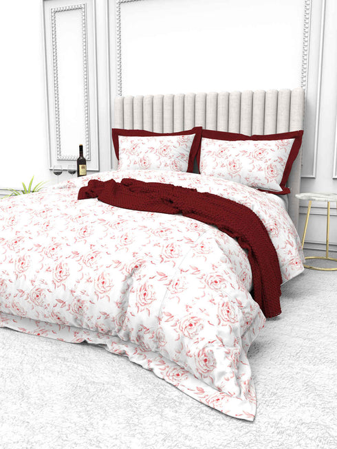 Tuscan Summer 100% Cotton King Size Bedsheet with 2 Pillow Covers -2