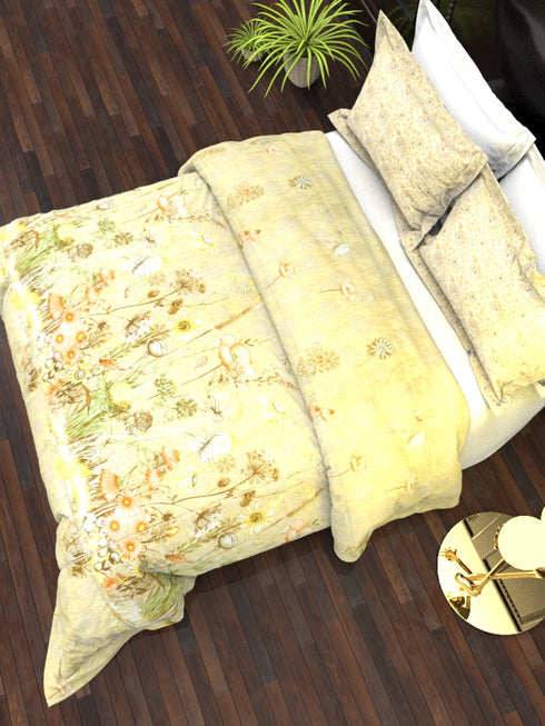 The White Moss DC London Double Bed 100% Cotton bedsheet with 2 pillow covers