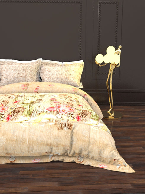 The White Moss DC London Double Bed 100% Cotton bedsheet with 2 pillow covers