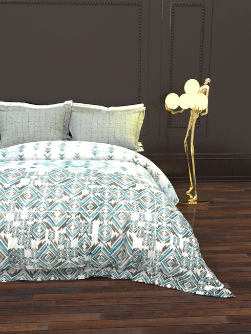 The White Moss DC London Double Bed 100% Cotton bedsheet with 2 pillow covers