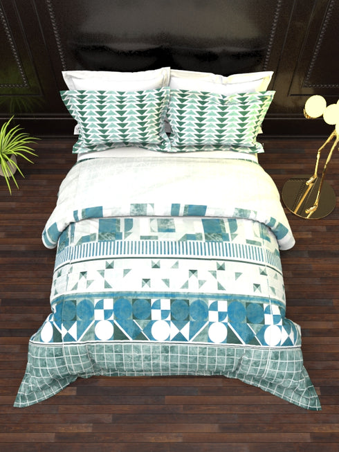 The White Moss DC London Double Bed 100% Cotton bedsheet with 2 pillow covers