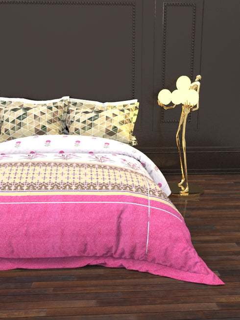 The White Moss DC London Double Bed 100% Cotton bedsheet with 2 pillow covers