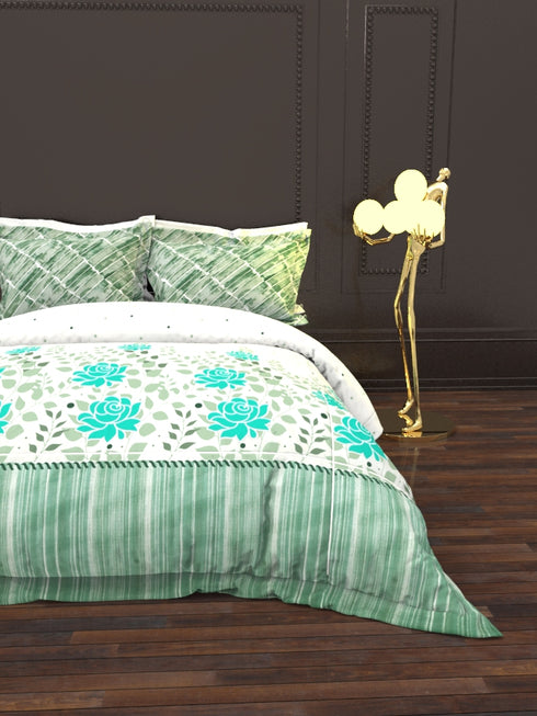 The White Moss DC London Double Bed 100% Cotton bedsheet with 2 pillow covers