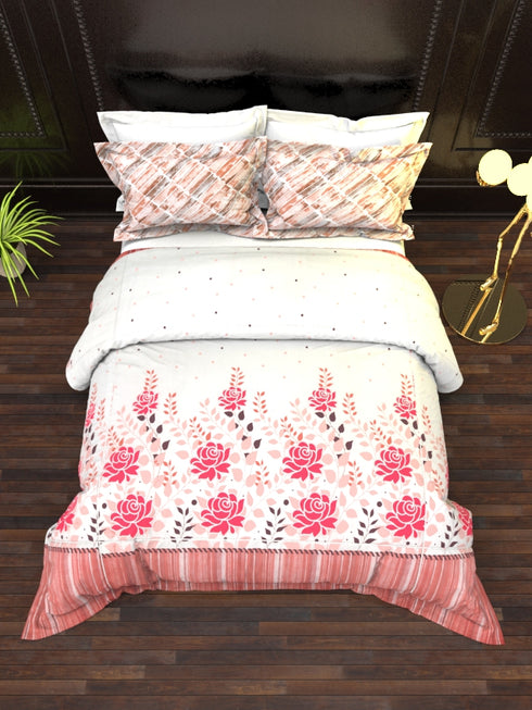 The White Moss DC London Double Bed 100% Cotton bedsheet with 2 pillow covers