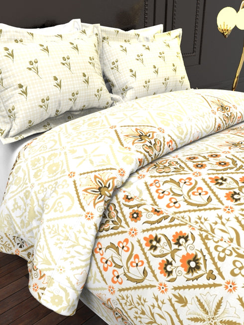 The White Moss DC London Double Bed 100% Cotton bedsheet with 2 pillow covers