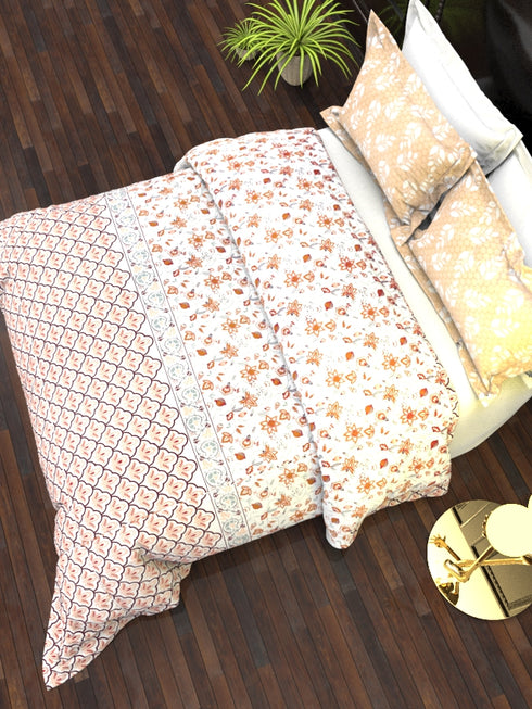 The White Moss DC London Double Bed 100% Cotton bedsheet with 2 pillow covers