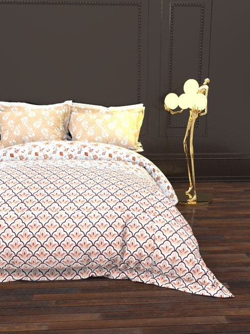 The White Moss DC London Double Bed 100% Cotton bedsheet with 2 pillow covers