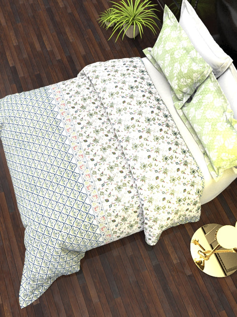 The White Moss DC London Double Bed 100% Cotton bedsheet with 2 pillow covers