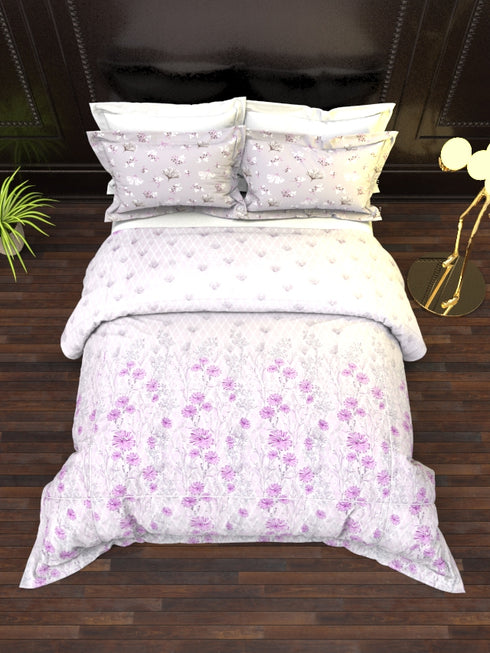 The White Moss DC London Double Bed 100% Cotton bedsheet with 2 pillow covers