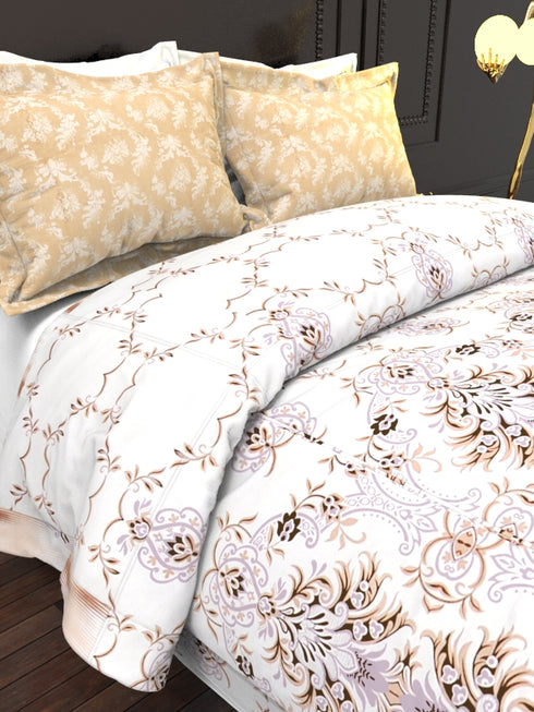 The White Moss DC London Double Bed 100% Cotton bedsheet with 2 pillow covers