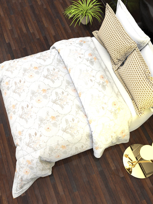 The White Moss DC London Double Bed 100% Cotton bedsheet with 2 pillow covers